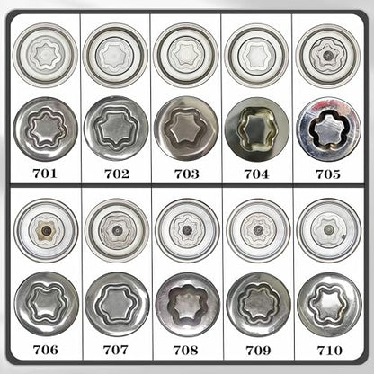 JL 709 for 27mm Nuts, Wheel Locking Nut Key for Jeep (JL) Dodge | Wheel Lock Nut Socket Adapter, Anti-Theft Lug Nut Removal Tool, Anti-Theft Screw Remover, Repair Tool, Tyre Fitting, garage - size: 709