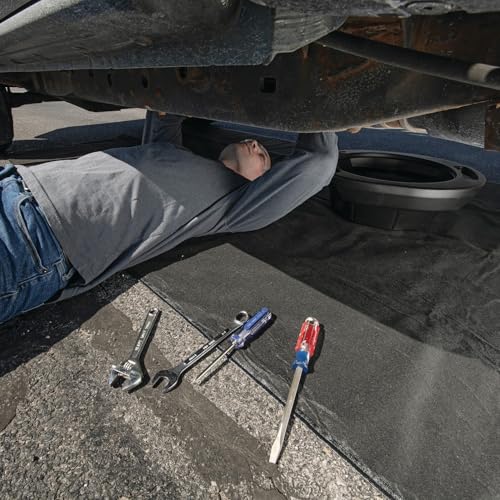 PIG Absorbent Oil Containment Mat for Under Car | Oil Spill Garage Floor Mat with Grommets| Protects Garage Floors and Driveways | 5’ W x 10’ L | Absorbs up to 6 gallons | PM50841 - size: 5’ W x 10’ L