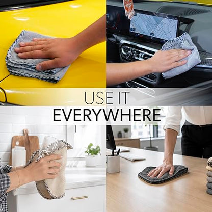 Chemical Guys, AllSwipe Multi-Purpose Microfiber Towels, 14 x 12, 12 Pack | Versatile microfiber towels for washing, drying, glass and interiors, soft and scratch-free, twelve per pack - size: 12 Pack