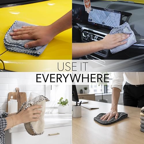 Chemical Guys, AllSwipe Multi-Purpose Microfiber Towels, 14 x 12, 9 Pack | Versatile microfiber towels for washing, drying, glass and interiors, soft and scratch-free, nine per pack - size: 9 Pack