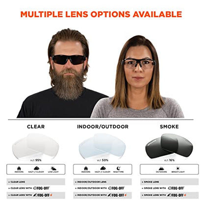 Ergodyne Skullerz DAGR Anti Scratch Safety Glasses, Anti-Fog, ANSI z87.1 - color: In/Outdoor Lens