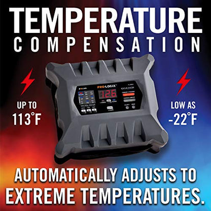 Clore Automotive PL2320 20-Amp Fully-Automatic Smart Charger, 6V and 12V Battery Charger, Battery Maintainer, and Stable Power Supply with Temperature Compensation