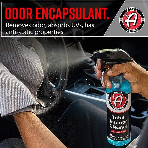 Adam's Polishes Interior Cleaner & Protectant (16oz) (2-Pack), Quick Detailer & SiO2 Protection, Ceramic Infused UV Protection, Anti-Static, For Leather, Vinyl, Plastics, Glass