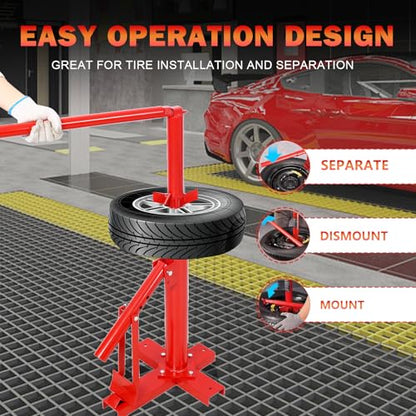 Manual Tire Changer - Portable Hand Bead Breaker Tire Machine for 8" to 16" Tires | Heavy Duty Manual Tire Mounting Tool Auto Tire Changing Tool for Car Truck Home Garage Small Auto Shop