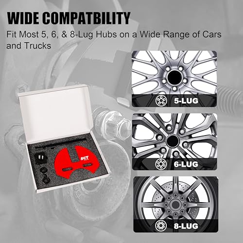 SGT 40100 Hub Remover Set,Wheel Bearing Hub Remover Tool Set Compatible with 5 6 8 Lug Hub Assemblies on Cars and Trucks,Wheel Hub Removal Tool with Gloves