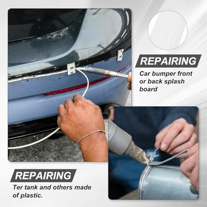 Plastic Welding Rods, Welder Rod High-Strength Waterproof Fit for Repairing Plastic Bumper Kayaks Car Bumpers - color: White