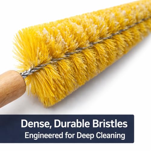 HI-TECH Wheel Spoke Brush for Rims & Wheels - Cone Shape for Cleaning Crevices & Hard-to-Reach Areas, Chemical Resistant, Safe on All Finishes - 1 Pack