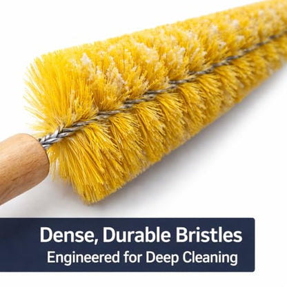 HI-TECH Wheel Spoke Brush for Rims & Wheels - Cone Shape for Cleaning Crevices & Hard-to-Reach Areas, Chemical Resistant, Safe on All Finishes - 1 Pack
