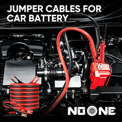 NOONE Jumper Cables for Car Battery - 2 Gauge 16 FT 800Amp Heavy Duty Automotive Booster Jumper Cables for Jump Starting Dead or Weak Batteries (2AWG x 16Ft) - size: 2Gauge x 16FT