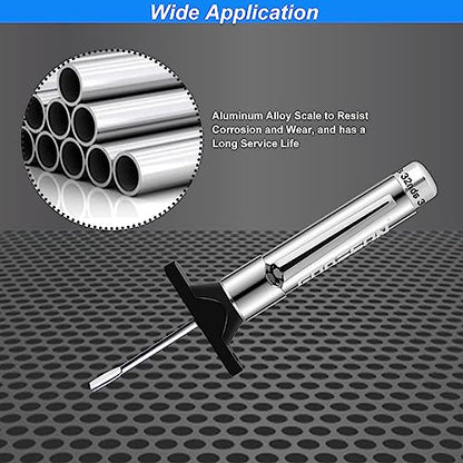 GODESON Tire Tread Depth Gauge,Metal Tread Depth Gauge with Clip,Tire Depth Gauge 32nds for car, Truck, Vehicle, Motocycler etc(Pack of 2) - color: silver