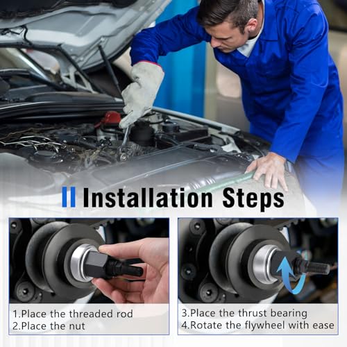66515 Harmonic Balancer Installation Tool Harmonic Balancer Installer | Compatible with Chevy BBC SBC Cranks, Harmonic Balancer Vibration Damper Installation Tool, Heat-Treat Heavy Duty Steel