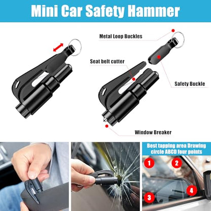 Car Roadside Emergency Kit, Portable Car Safety Kit Car Kits for Emergency, Black - color: Black