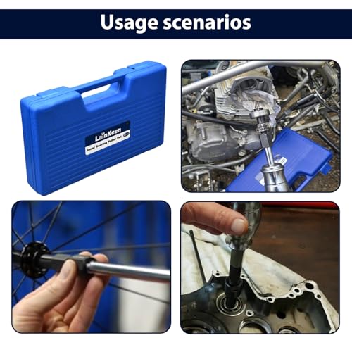 LainKeen 12pcs Blind Hole Collet Bearing Puller Set Internal Extractor Puller Kit with Slide Hammer and Expandable Collets 8-32MM Pilot Inner Removal Tool for Automotive and Motorcycle Wheel Bearings - size: 12PC 1x(8+10mm)