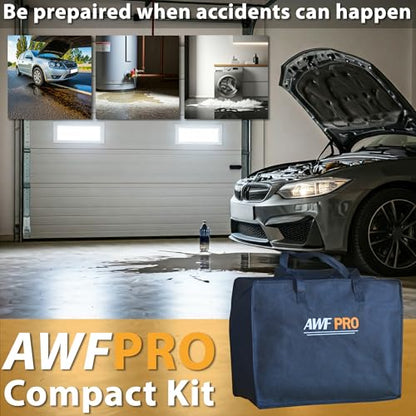 AWF PRO Portable Economy Universal Spill Kit, 25 Pieces | Perfect for Trucks, Restaurants, Vehicles, & Homes, Includes Durable Storage Bag, Sorbent Socks & Pads, & Accessories - size: Economy Spill Kit