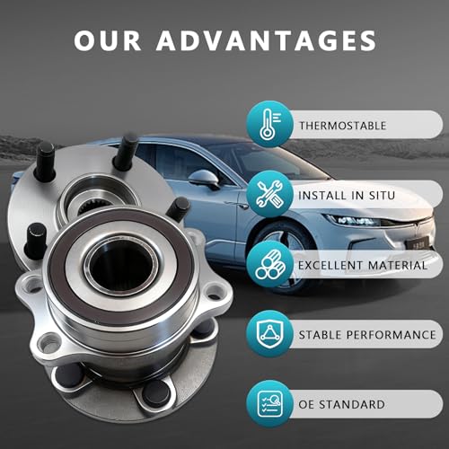 512518 Rear Wheel Bearing Hub Assembly for Subaru Crosstrek 2016-2021, Impreza 2012-2021, Forester 2014-2018, XV Crosstrek 2013-2015 (2PCS) - size: 512518