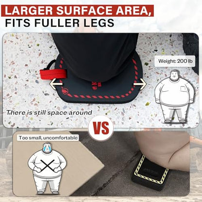 KUNN Small Kneeling Pad 9"X6.5"X1" Mini Foam Kneeing Pad with 360°Hook Heavy-Duty NBR Foam Portable Knee Mat for Working on Floors for Gardeners Plumbers Mechanics Electricians