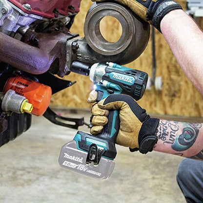 Makita XWT14Z 18V LXT Lithium-Ion Brushless Cordless 4-Speed 1/2" Sq. Drive Impact Wrench w/Friction Ring Anvil, Tool Only