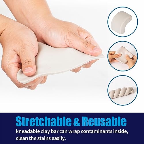 Light Clay Bars Auto Detailing, Clay Bar for Cars Paint Protective Film, Paint Surface, Plastic and Metal Detailing(3x100g,White,Light) - style: Light