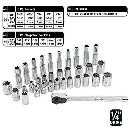 GreatNeck 82-Pc Mechanic Tool Set, SAE & Metric Socket and Ratchet Set, Mechanic Gifts, Tool Box with Tools, 1/4", 3/8", 1/2" Drive, Durable Storage Case - style: 82-Piece Mechanic's Set