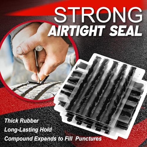 DIYSELF Tire Plug Kit, Heavy Duty Tire Repair Kit for Car Motorcycle Truck SUV, Professional Tubeless Flat Tire Repair Kit with T-Handle Tools, 45PCS