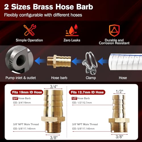 Oil Change Pump, 3.2 GPM Self Priming Gear Pump, 24V Electric Oil Transfer Pump with 10FT Steel Wire Hose, Rugged Metal Gears for Marine Boat Truck Excavators Industrial Machinery - color: with Hose