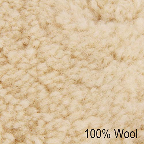 Makitoyo 3PCS Wool Buffing Pad Kit 8 Inch, 8" (200mm) 100% Natural Wool Hook and Loop Grip Polishing Pad for Car Polishing, Buffing and Cutting for Automotive, Marine and Epoxies