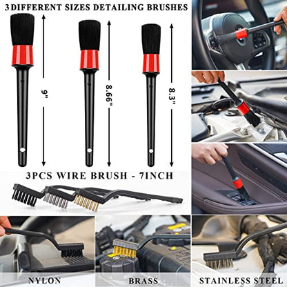 20Pcs Car Cleaning Wash Kit Interior Detailing Cleaner Kit with High Power Handheld Vacuum, Brush Set, Windshield Tool, Duster, Towels, Complete Car Care Tools, Blue - color: Blue, size: 20Pcs