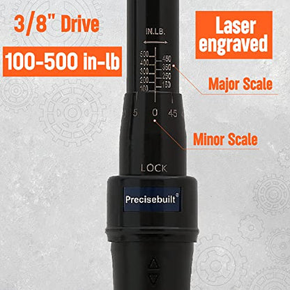 3/8" Drive 100-500 in-lb Click Tech Torque Wrench - size: 3/8" DR. 100-500 in-lb