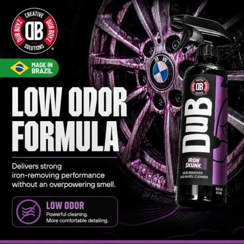 DUB BOYZ Iron Remover for Cars - 16oz Color-Changing Wheel Cleaner, Brake Dust & Iron Particle Decontamination, Safe on Alloy & Painted Wheels, Paint Safe Iron Skunk