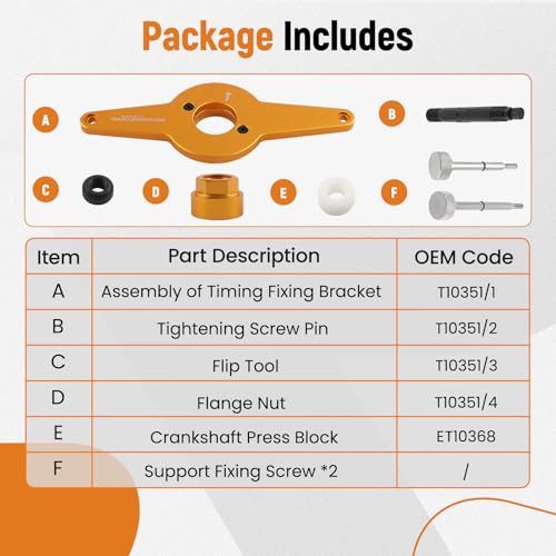 maXpeedingrods Vibration Damper Holding Tool Crankshaft Pulley Removal Shock Absorber for Audi for Seat for Skoda for VW 1.8 2.0 4V TFSi EA888, Replace T10531 - style: T10531