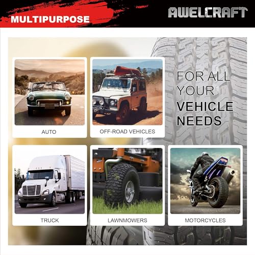AWELCRAFT 35-Piece Heavy Duty Tire Plug Kit – Professional Flat Tire Repair for Car, Truck, Motorcycle, ATV, SUV – T-Handle Tools, Storage Case – Easy Puncture Repair, No Tire Removal Needed - size: 35 Piece Repair Kit