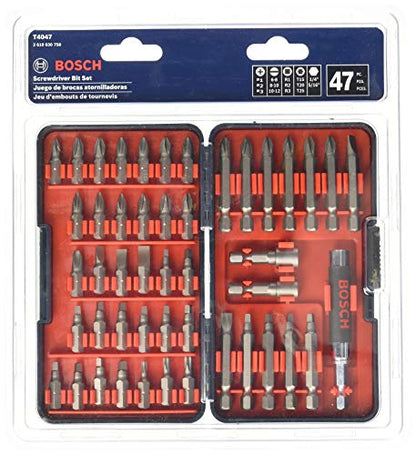 Bosch T4047L 47 pc. High-Carbon Steel Hex Shank Screwdriver Bit Set - size: 2" in