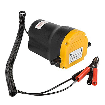 12V Oil Change Pump, Electric Fluid Extractor with Alligator Clips, Portable Car Oil Transfer Pump with Tubes