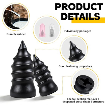 CHRORINE 30 Pcs Tire Repair Rubber Nail 2 Sizes Vacuum Tire Repair Kits Screw in Tire Plugs Suitable for Repairing Tires of Cars Motorcycles Trucks and Tractors