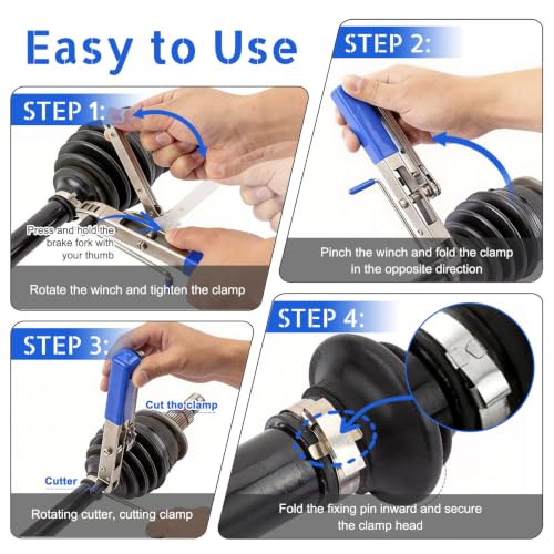 CV Joint Boot Clamp Pliers With Ratchet Adjust For Cars UTV ATV Repair | CV Joint Boot Clamp Pliers Heavy Duty CV Boot Clamp Tool With Ratchet Adjust Function