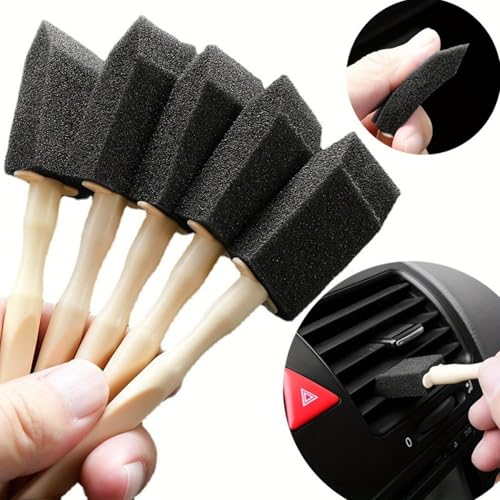 Car Detailing Brush Set, Foam Cleaning Brushes for Air Vents, Dashboard, and Crevices, Soft Sponge Detail Tools