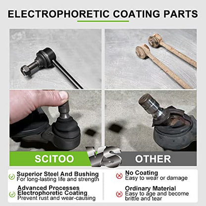 SCITOO 2pcs Steering Idler Arm Pitman Arm Kit fit for Chevy Silverado 1500 Tahoe Suburban 1500 Avalanche 1500 Express 2500 3500 for GMC Sierra 1500 Yukon 1500 Savana 2500 3500 for Cadillac Escalade