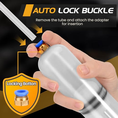 SOWKIPE 500CC Automotive Fluid Extractor Pump, Premium Manual Extraction & Fill Pump with 2 Hoses, Oil Syringe with Powerful Suction, Fluid Oil Change Evacuator
