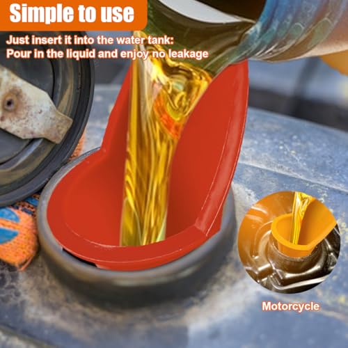 Long Neck Oil Funnel, Plastic Spill Saver Funnels, Small | Multi-Function Funnel for All Automotive Oils, Water, Diesel Fuel, Lubricants, Engine Oils, Kerosene and Other Liquids - color: Small