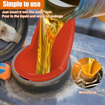 Long Neck Oil Funnel, Plastic Spill Saver Funnels, Small | Multi-Function Funnel for All Automotive Oils, Water, Diesel Fuel, Lubricants, Engine Oils, Kerosene and Other Liquids - color: Small