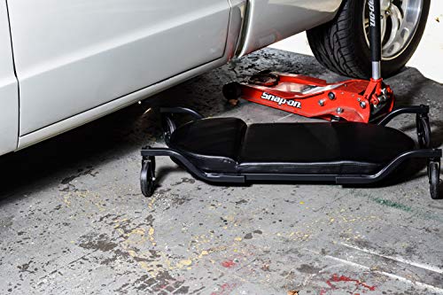 Traxion 1-100 ProGear Wide Body Low Profile Automotive Creeper W/All-Terrain 5" Casters , Black