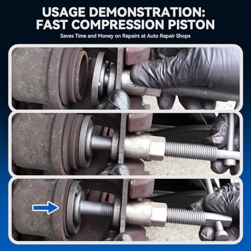 DISEN 35PCS Disc Brake Caliper Tool Kit, 24 Adapters Brake Piston Compressor & Wind Back Tool Set for Brake Pad Replacement, Heavy Duty Caliper Compression Tool Fits Most Vehicles - style: 35PCS