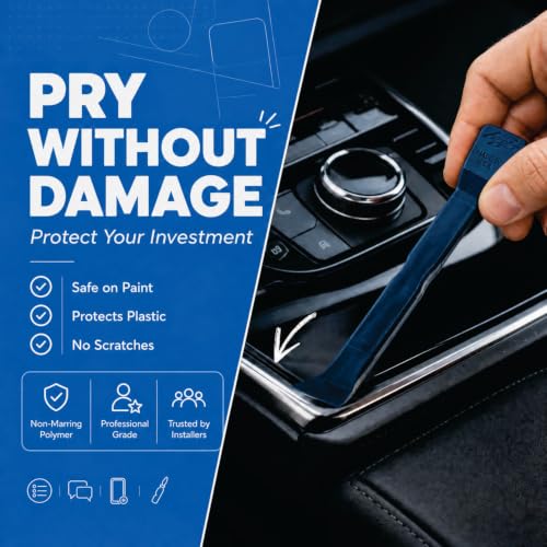 7-Piece Auto Trim Removal Tool Kit – Plastic Pry Tool Set for Car Door Panel & Dash – Automotive Interior Clip Removal Tool Set with Storage Case