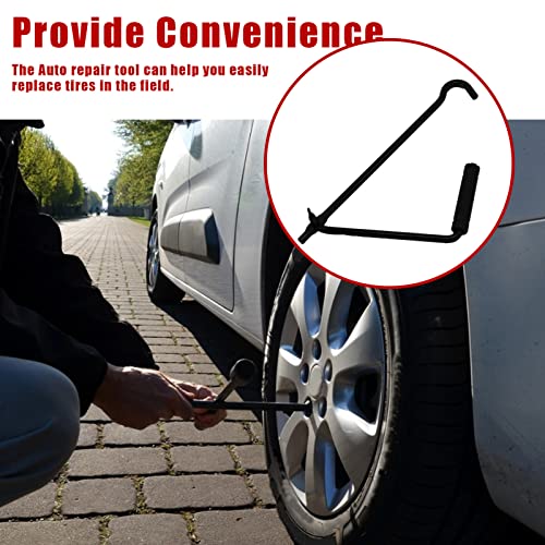 2 Pack Scissor Car Jack Handle Replacement Labor-Saving Folding Lug Wrench Scissor Lift Jack Crank Handle for Tire Changing Kit Car Scissor Jack Sedan SUV Automatic Vehicle Emergency Kit