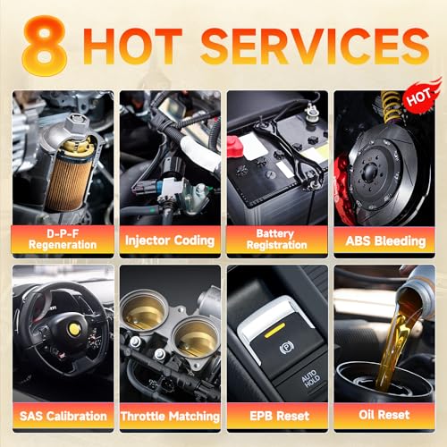 2026 FOXWELL NT624 Elite OBD2 Scanner, All-System 8 Resets Code Reader | Upgraded from NT614, ABS Bleeding, EPB, Oil, Battery Registration, SAS, Throttle, Injector & DPF Scan Tool for DIY Mechanics