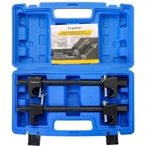 Macpherson Strut Spring Compressor Tool Kit | Coil Spring Compressor Tool, 1/2" Square Drive Strut Compressor for Car Truck Motorcycle,with Detent Pins,Set of 2300mm(Blue) - color: Blue