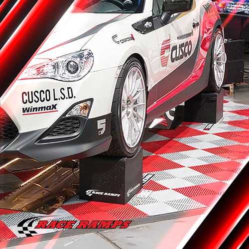 Race Ramps 2-Pack RR-WC-12 Car Wheel Cribs, Lightweight & Non-Scratch for Maintenance & Display, 12" - Portable Automotive Platform Riser for Oil Changes and Garage Use - size: 12-inch Standard