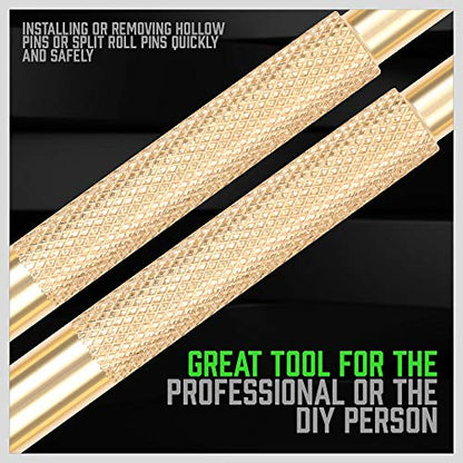 SWANLAKE 8-Piece Brass Punch Set, Removing Repair Tool1/8" - 5/16" Brass Pin Drive Punch Set - color: Brass Punch - Brass