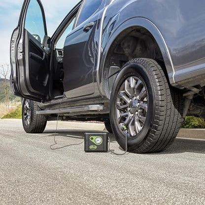 Slime Tire Inflator XL 40090, Quickly Inflates Large Tires of Trucks & SUVs, Quick Connect Air Hose & Space Saving Cord Storage, Inflates Tire in 5/7 mins - style: XL