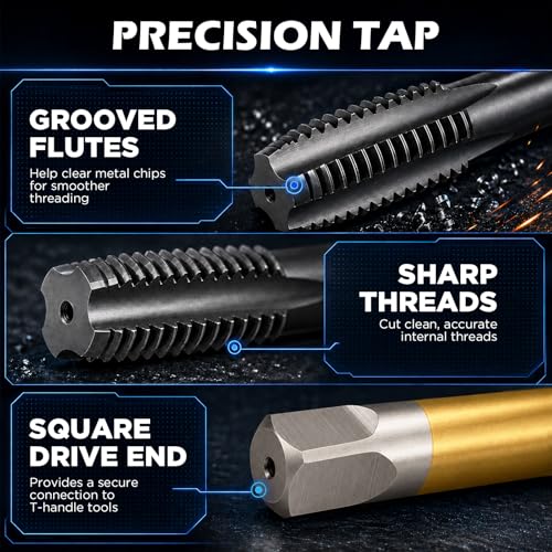 350PC SAE and Metric Thread Repair Kit, Thread Restorer Tool Set with HSS Drill Bits, Taps, Thread Inserts, Installation and Break-Off Tools for Stripped Threads, Automotive Repair and Metalworking - size: 350-Pc SAE & Metric Pro Master Kit